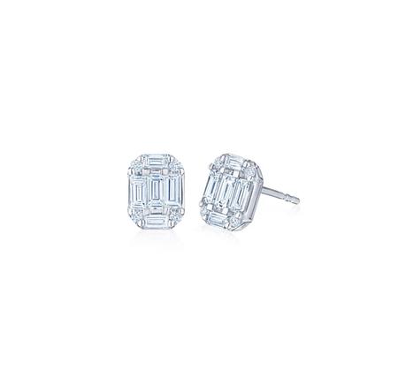 Sunburst Diamond Post Earrings