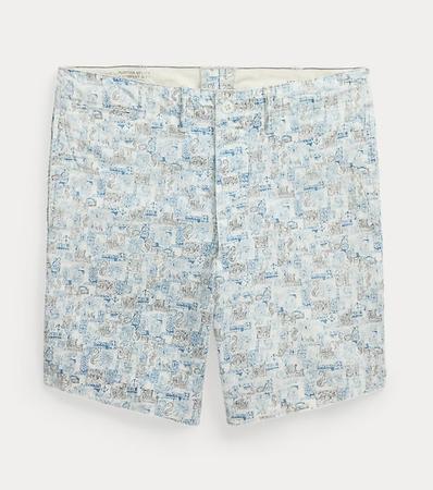 Nautical-Print Oxford Officer’s Short