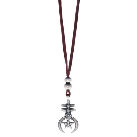 Dragonfly Naja Pendant Necklace on Leather