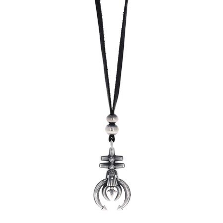 Dragonfly Naja Pendant Necklace on Leather