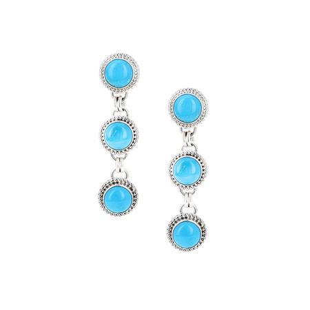 Sleeping Beauty Turquoise Post Drop Earrings