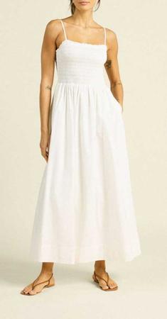 Carmen White Poplin Dress
