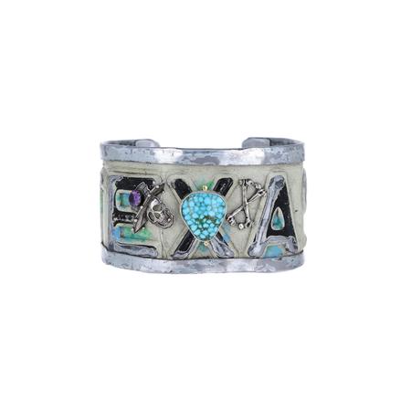 Kingman Turquoise Texas License Plate Cuff