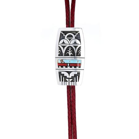 Silver Overlay Bolo Tie
