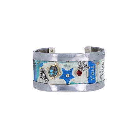 Blue Star Texas Turquoise License Plate Cuff
