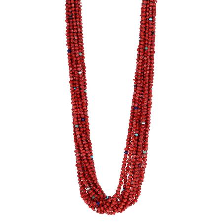 15 Strand Coral Bead Necklace