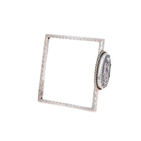 Square Bangle with Guadalupe Charm