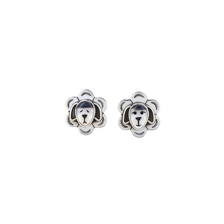Flower Dog Post Earrings