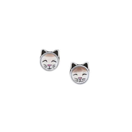 Sleepy Cat Post Earrings