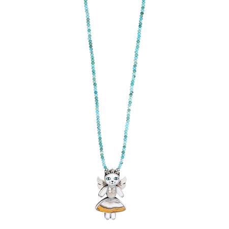 Cat Fairy Pendant Necklace 