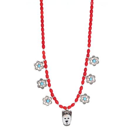 Flower Dog Squash Blossom Necklace