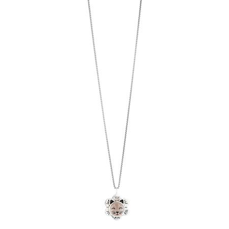 Sleeping Brown Cat Pendant Necklace