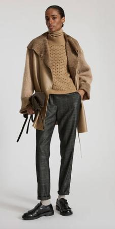 Wool & Viscose Checked Jogger Pants