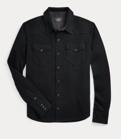 Wool-Cashmere Western Shirt Sweater