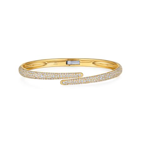 Cobblestone Bypass Bangle with Pavé Diamonds