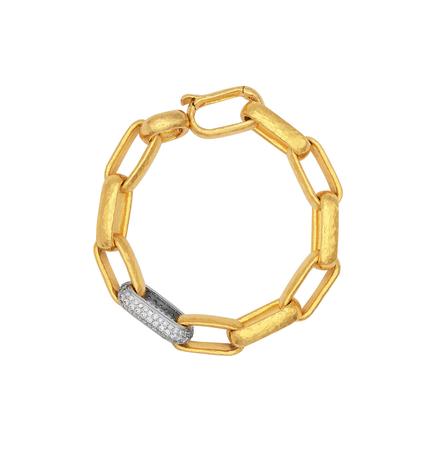 Gold and Diamond Link Bracelet