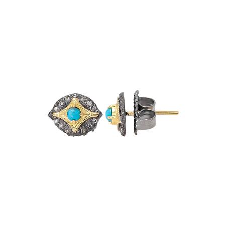 Turquoise Crivelli Post Earring