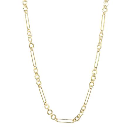 18k Gold Paperclip Necklace