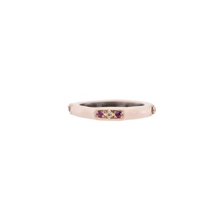 Rose Gold Light Pink Enamel Stack Ring