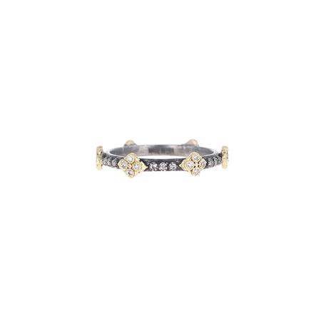 Silver Crivelli Diamond Stacker Band Ring