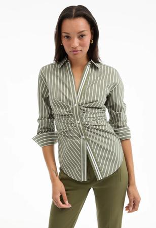 Devra Striped Button-Down Shirt