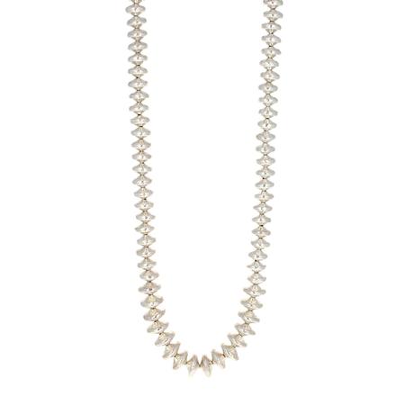 Hammered Saucer Beaded Necklace 