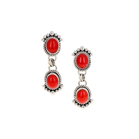 Coral Dots Earrings