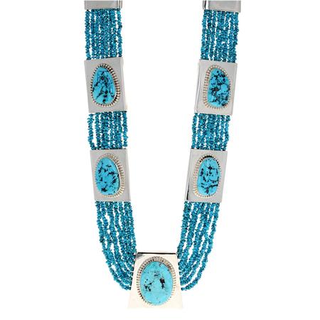 Sleeping Beauty Turquoise 5 Channel Necklace