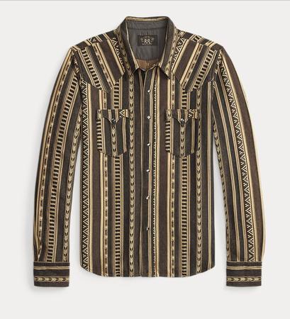 Slim Fit Jacquard-Knit Western Shirt