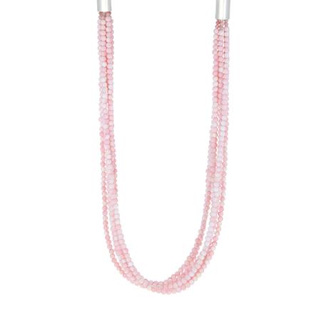  Pink Conch 6 Strand Bead Necklace