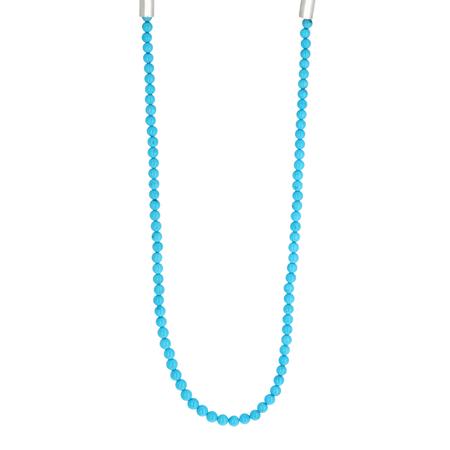 Sleeping Beauty Turquoise 5mm Bead Necklace 