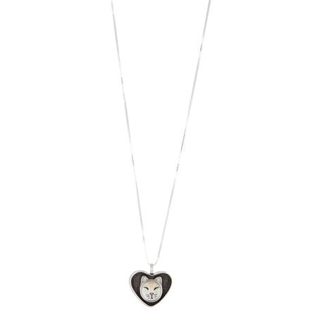 Cat Heart Pendant Necklace
