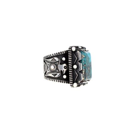 Turquoise Thunderbird Ring