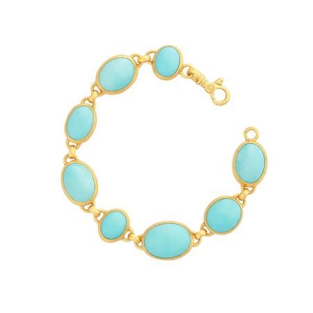 Sleeping Beauty Turquoise Gold Link Bracelet