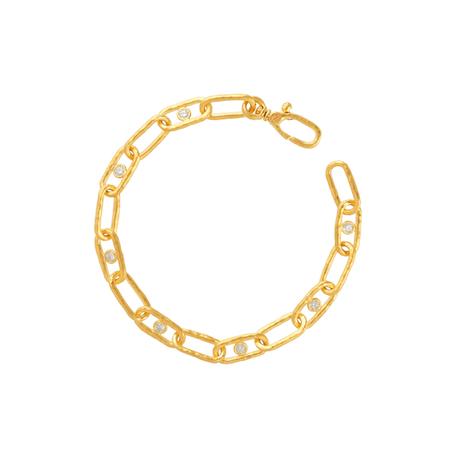 Gold Diamond Link Bracelet