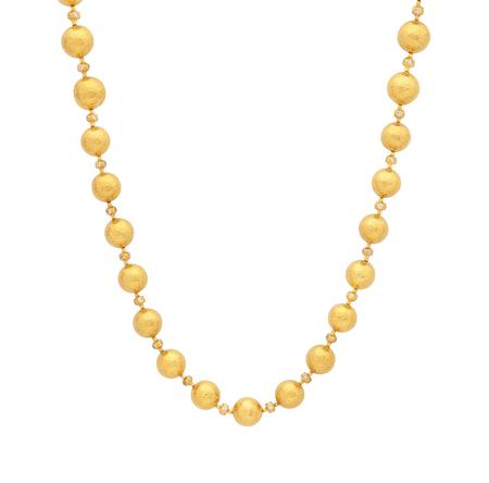 Gold and Diamond Beaded Necklace