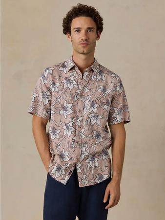 Short-Sleeve Breeze Shirt - Cloud Rust Lotus