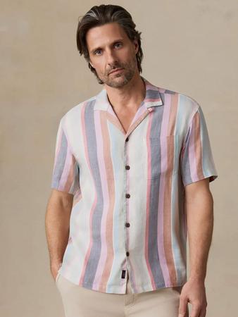 Short-Sleeve Breeze Camp Shirt - Summer Skies Stripe 
