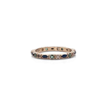 Tourmaline and Sapphire  Gemstone Ring