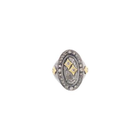 Champagne Diamond Artifact Ring