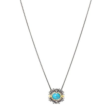  Grandidierite & Apatite Diamond Necklace 