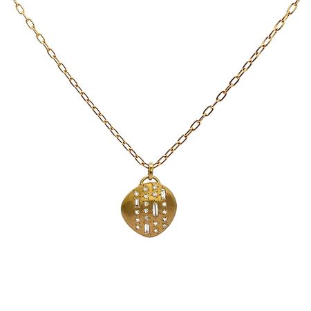 Baguette and Round Diamond Medallion