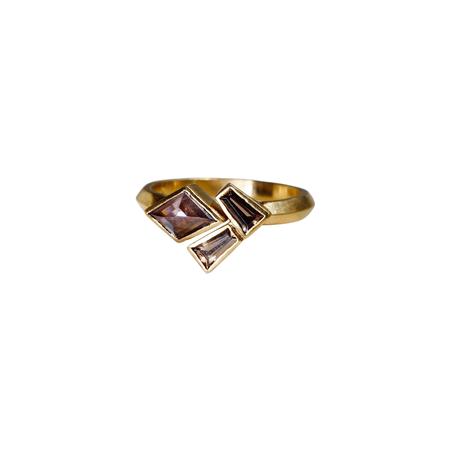Plum Spinel Sapphire Open Top Ring