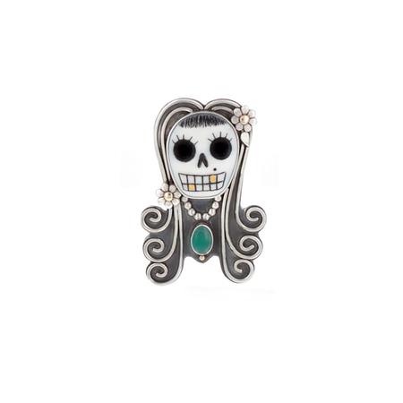 La Muerta Bonita Ring with Turquoise 
