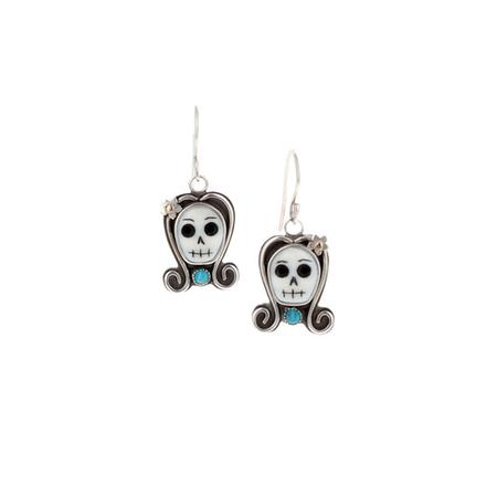 La Muerta Bonita Earrings with Turquoise