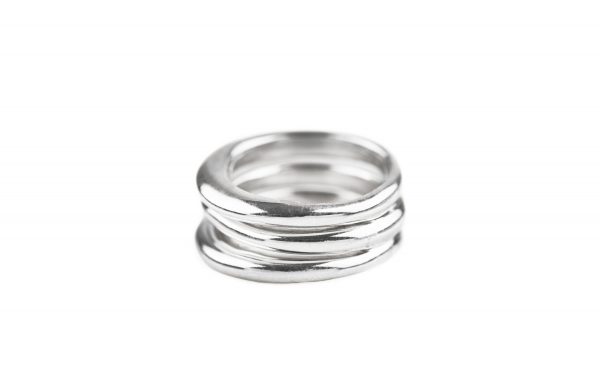 Sterling Silver 3 Stack Jane Ring