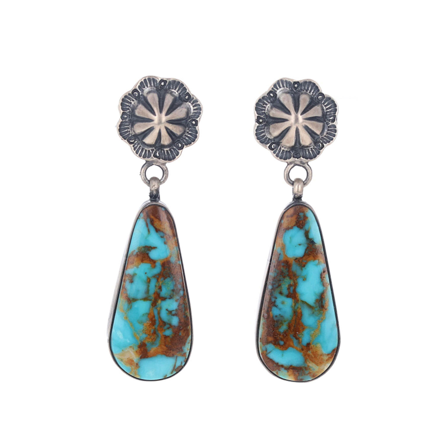 Turquoise Post Drop Earrings - Malouf on the Plaza
