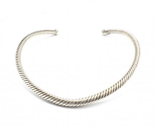 Sterling Silver Cable Collar